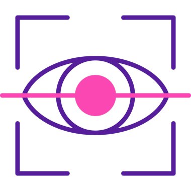 Göz. Web simgesi basit illüstrasyon