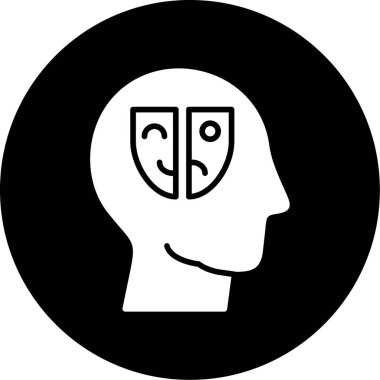 Beyin simgesi, vektör illüstrasyonu