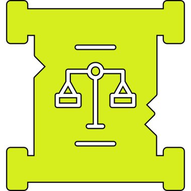 Hukuk simgesinin vektör illüstrasyonu