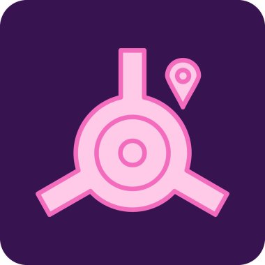 Pusula. Web simgesi basit illüstrasyon