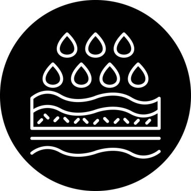 Su simgesinin vektör illüstrasyonu