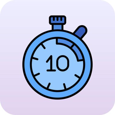 Kronometre simgesi, vektör illüstrasyonu