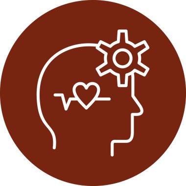 Kafasının içinde kalp ve dişliler