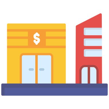 Office Building web simgesi, vektör illüstrasyonu