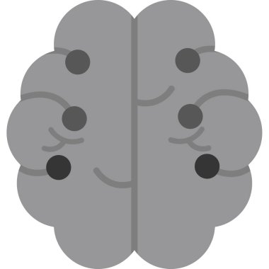 Beyin. Web simgesi basit illüstrasyon