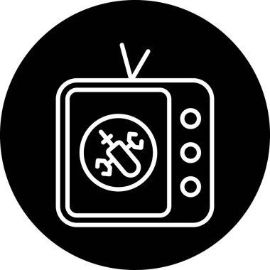 Vektör TV simgesi illüstrasyonu