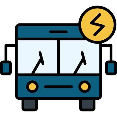 Otobüs. Web simgesi basit tasarım