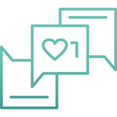 Kalp ikonu vektör illüstrasyonu