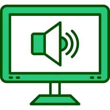 Konuşmacı. Web simgesi basit illüstrasyon