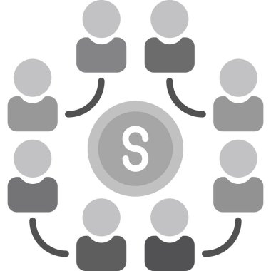 iş insanları simgesi, vektör illüstrasyonu