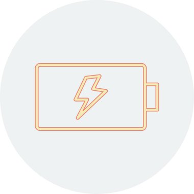 elektrik pil vektör çizgisi simgesi