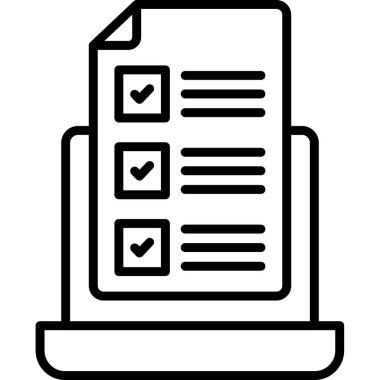 Onay listesi simgesini, basit tarzı