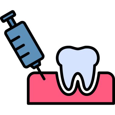 Diş bakımı ve diş bakımı vektör simgesi