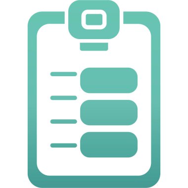 Kontrol listesi düz yuvarlanmış vektör simgesi