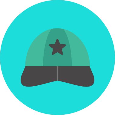 Miğfer. Web simgesi basit illüstrasyon