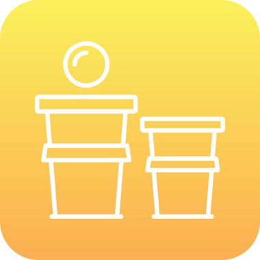 Bir pot simgesinin vektör illüstrasyonu