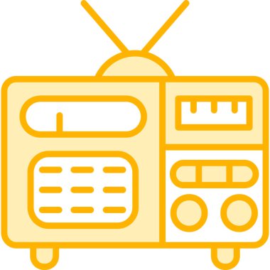 radyo simgesi vektör çizimi izole edildi