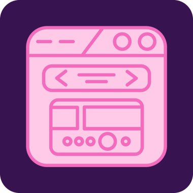 Tarayıcı. Web simgesi basit illüstrasyon