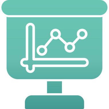 iş grafiği simgesi. vektör illüstrasyonu