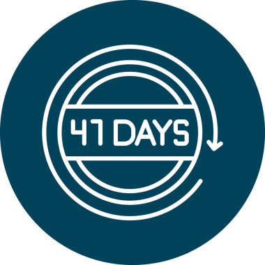 Soyut arkaplanda 14 günlük simge izole edildi