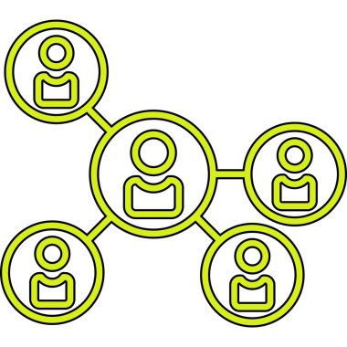 ağ paylaşım simgesi çizimi