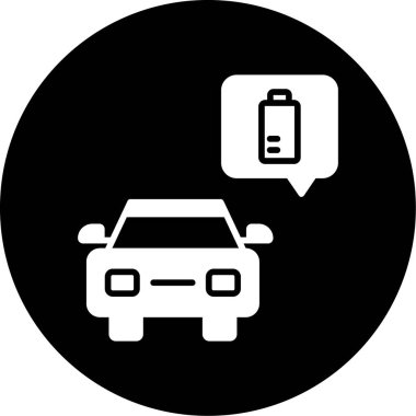 Araba aküsü. basit vektör