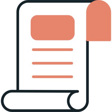 Belge. Web simgesi basit illüstrasyon