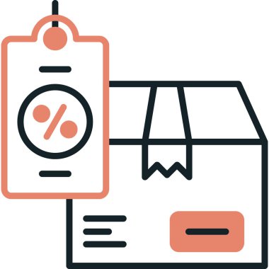 İndirim. Web simgesi basit illüstrasyon