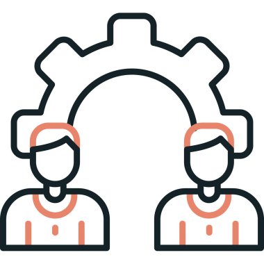 Ekip çalışması simge vektör çizim