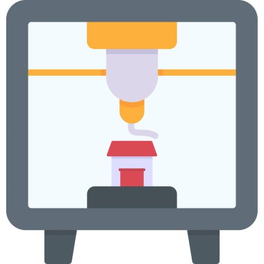 Yazıcı. Web simgesi basit illüstrasyon