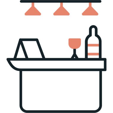 bar sayaç vektör simgesi modern basit vektör illüstrasyonu