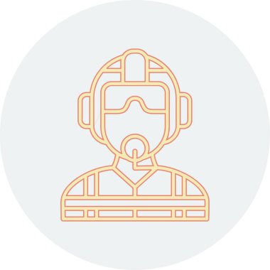 Maske simgesi olan adam, vektör illüstrasyonu