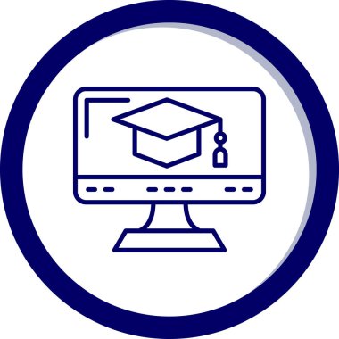 eğitim ve çevrimiçi vektör simgesi