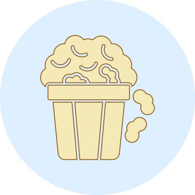 patlamış mısır ikonu vektör illüstrasyonu