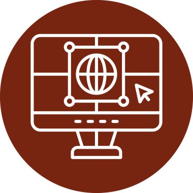 İnternet simgesi vektör illüstrasyonu