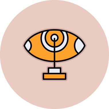 Futbol topu ikonu. Basit resimleme