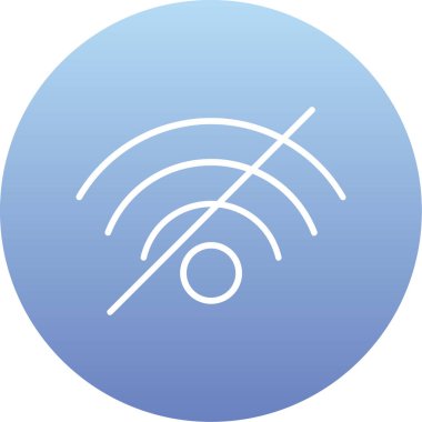 Soyut arkaplanda kablosuz simge izole edildi