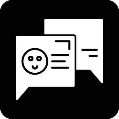 İleti Sohbeti simgesi, vektör illüstrasyonu