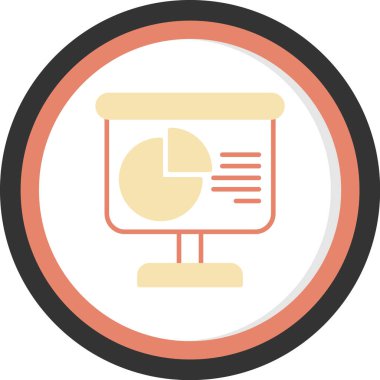 Pasta grafik vektör simgesi. düz vektör illüstrasyonu.