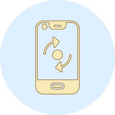 bir el çizimi vektör illüstrasyonlu cep telefonu