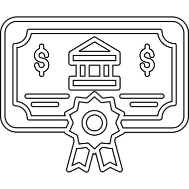 Dolar banka simgesi, vektör biçimi