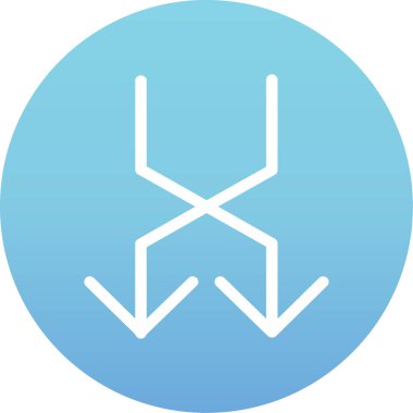 Güzel Ok Aşağı Satır Vektör Simgesi