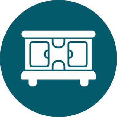 Otobüs. Web simgesi basit illüstrasyon