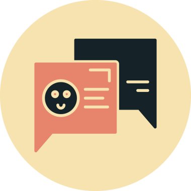 Sohbet mesajı. Basit resimleme