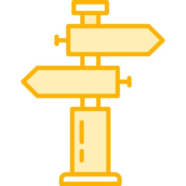 Sarı işaretin vektör çizimi