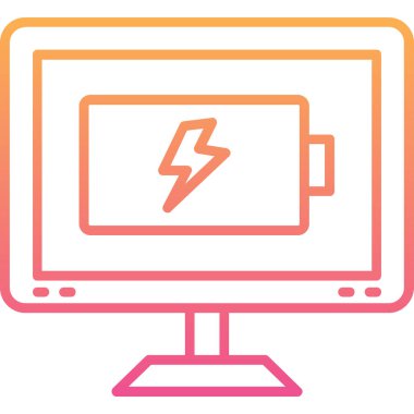 Bilgisayar. Web simgesi basit tasarım