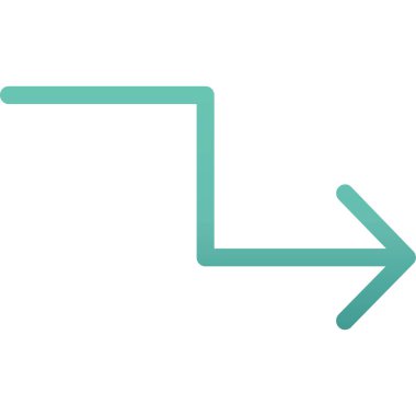 Sola dönüş vektör çizgisi simgesi. biçim, vuruş sembolü, cyan rengi, beyaz arkaplan, doğrusal simge.