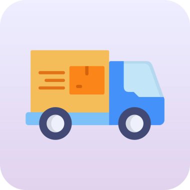 dağıtım kamyonu vektör simgesi