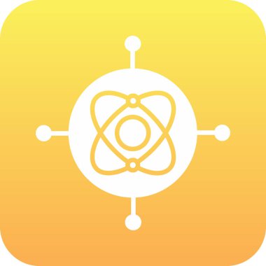 atom simgesi, vektör illüstrasyonu