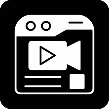 kamera film simgesi ana hat biçiminde